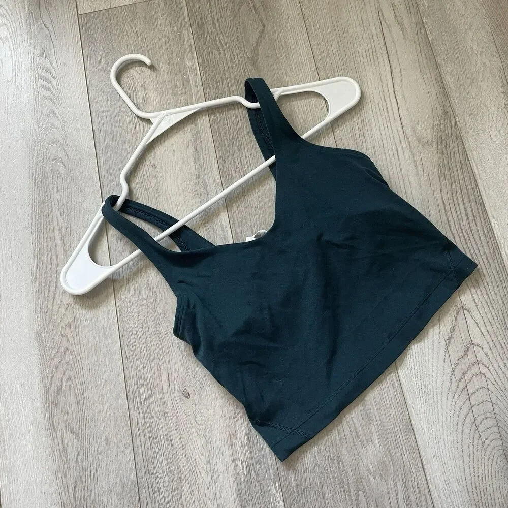 Lululemon Align Tank Top crop womens Teal size 2 workout athleisure gym outdoor